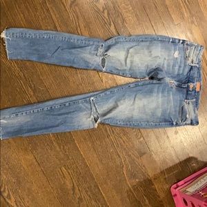 MOTHERS distressed skinny jeans